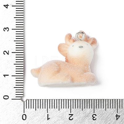 Flocky Opaque Resin Pendants LS-RESI-G105-06A-1