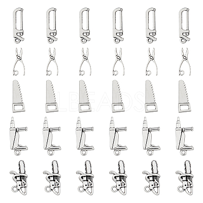 100Pcs 5 Style Tibetan Style Alloy Pendants TIBE-DC0001-04-1