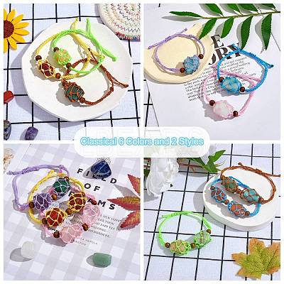 12Pcs Adjustable Braided Nylon Cord Macrame Pouch Bracelet Making AJEW-SW00010-06-1
