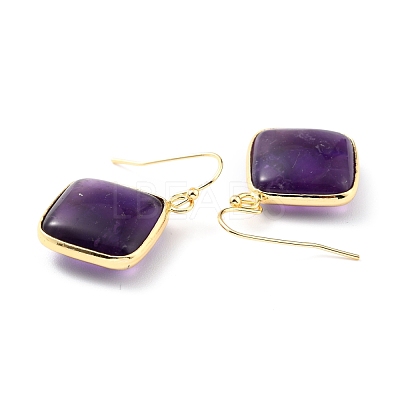 Natural & Synthetic Mixed Stone Dangle Earrings EJEW-J093-M-1