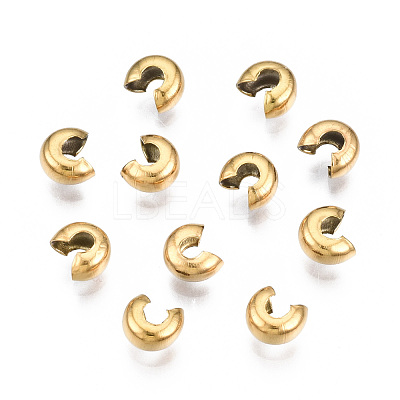 304 Stainless Steel Crimp Beads Covers STAS-S117-012B-1