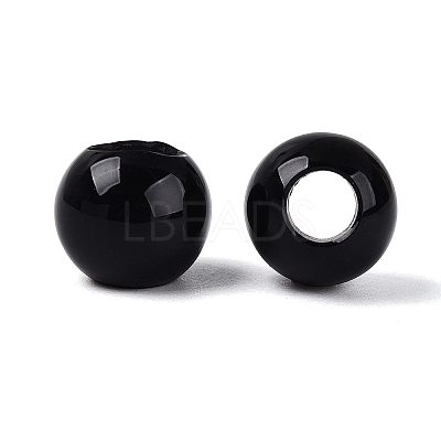 Natural Black Onyx European Beads G-Q602-09A-12-1