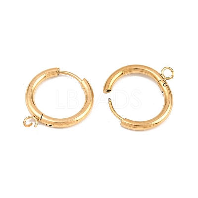316 Stainless Steel Huggie Hoop Earring Findings EJEW-B158-01D-G-1
