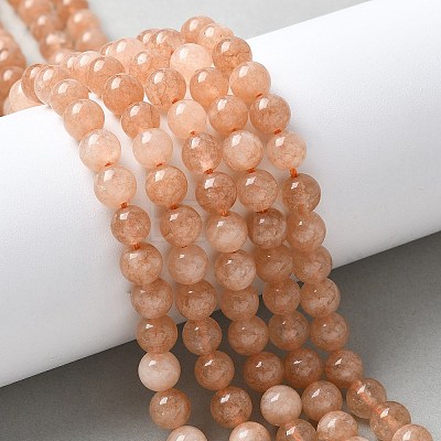 Natural White Jade Beads Strands X-G-F364-11-6mm-2-1