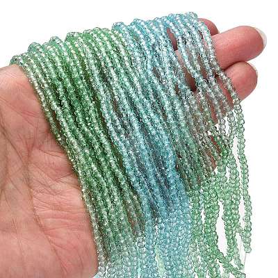 Transparent Painted Glass Beads Strands LS-DGLA-A034-T2mm-A16-1