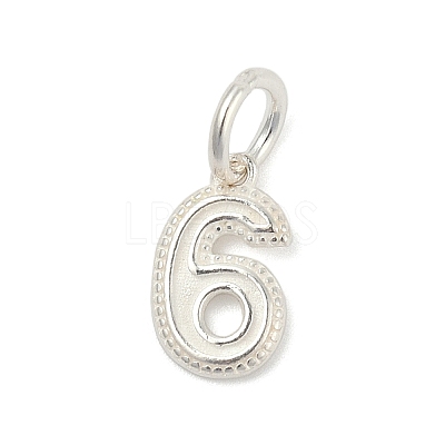 Number Series 925 Sterling Silver Charms STER-Q002-01G-1