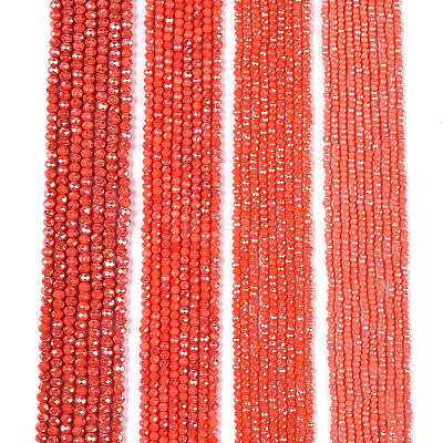 Electroplate Glass Beads Strands EGLA-A044-P4mm-B21-1