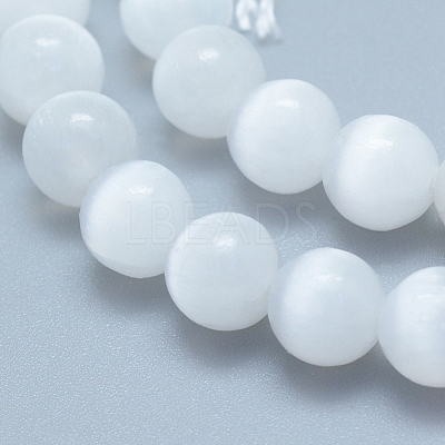 Natural Selenite Beads Strands G-L552H-16-1