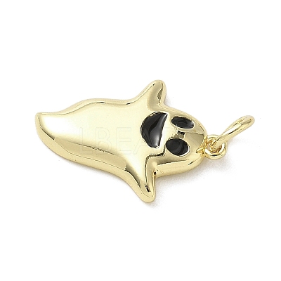 Halloween Theme Brass Enamel Pendants KK-L248-01G-07-1