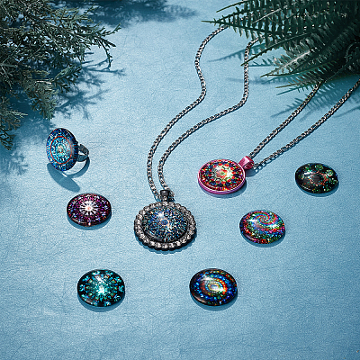 Glass Cabochons GLAA-WH0022-64B-1