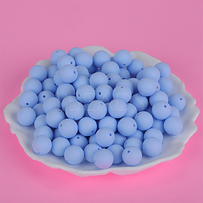 Round Silicone Focal Beads SI-JX0046A-116-1