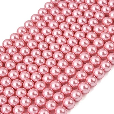 Eco-Friendly Dyed  Glass Pearl Round Beads Strands HY-A002-8mm-RB109-1