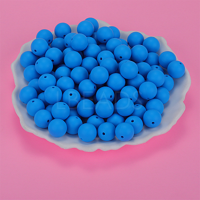 Round Silicone Focal Beads SI-JX0046A-132-1
