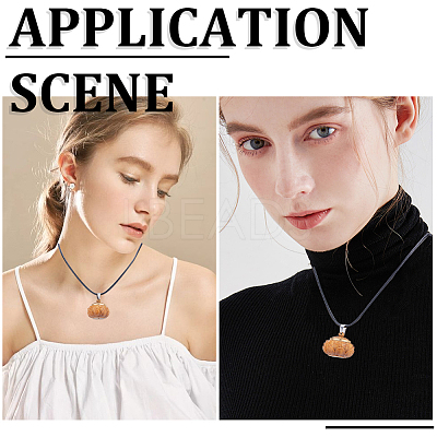 DIY Locket Necklace Making Kit WOOD-SC0001-58A-1