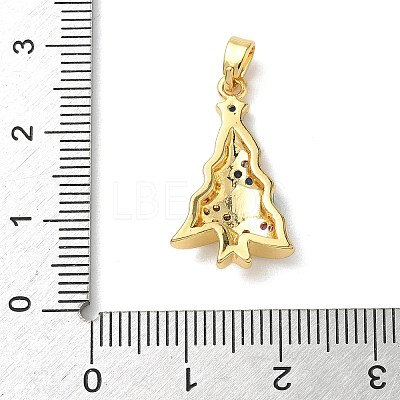 Christmas Brass Micro Pave Cubic Zirconia Pendants KK-K305-07B-02-1