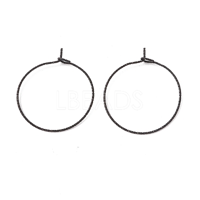 Ion Plating(IP) 316 Surgical Stainless Steel Hoop Earrings Findings STAS-D183-02EB-02-1