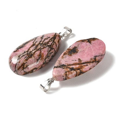 Natural Rhodonite Pendants GG-CBACB71-02P-10-1