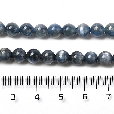 Natural Kyanite/Cyanite/Disthene Round Beads Strands G-O017-6mm-04C-1