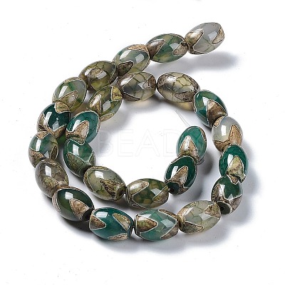 Tibetan Style dZi Beads Strands TDZI-E005-01M-1
