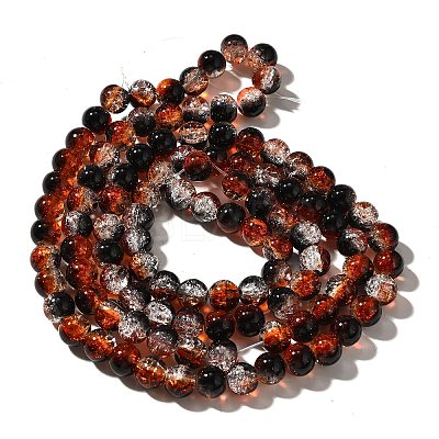 Crackle Glass Beads Strands CCG-C002-8mm-02-1