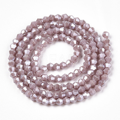 Opaque Solid Color Electroplate Glass Beads Strands LS-EGLA-A039-P2mm-A13-1
