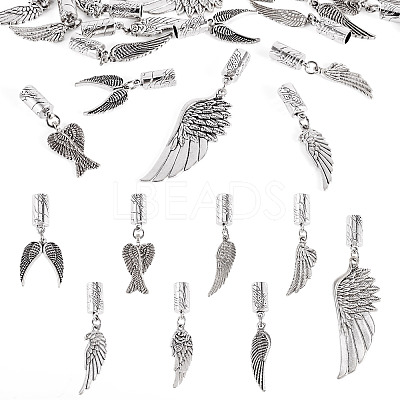 16Pcs 8 Style Alloy Cord End PALLOY-PJ00001-1