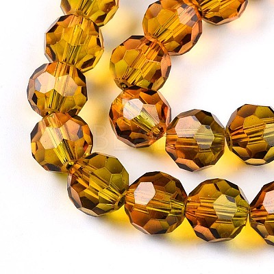 Baking Paint Transparent Glass Beads X1-DGLA-A035-T10mm-A05-1