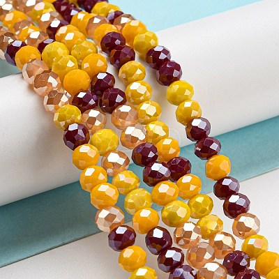 Glass Beads Strands EGLA-A034-M6mm-22-1