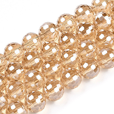 Electroplate Glass Bead Strands EGLA-R041-10mm-09-1