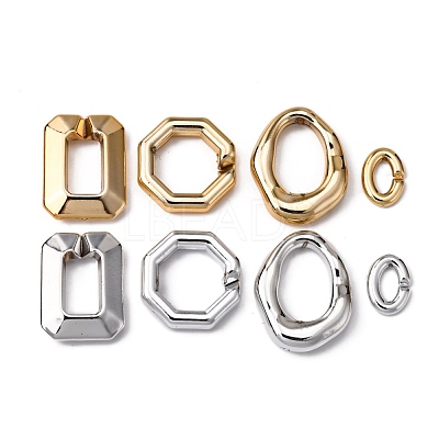144Pcs 8 Style CCB Plastic Linkings Rings CCB-AR0001-06-1