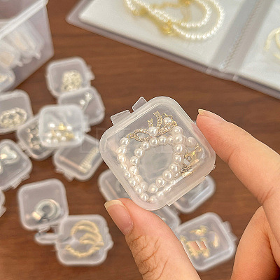 Mini Transparent Plastic Beads Containers PW-WG74209-01-1