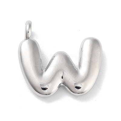 Rack Plating Brass Balloon Letter Pendants LS-KK-C050-01P-W-1