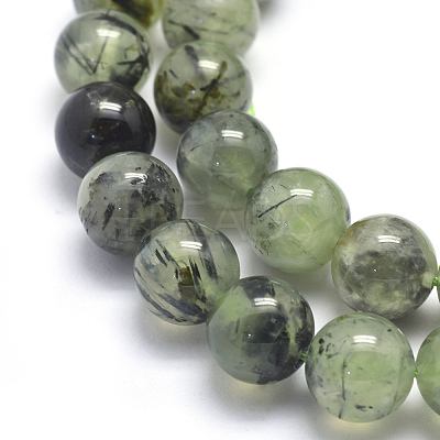 Natural Prehnite Beads Strands G-K224-03-10mm-1