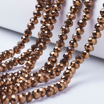 Electroplate Transparent Glass Beads Strands EGLA-A034-T1mm-UA04-1