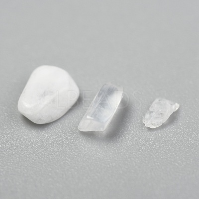 Natural White Moonstone Chip Beads X-G-L453-10A-1