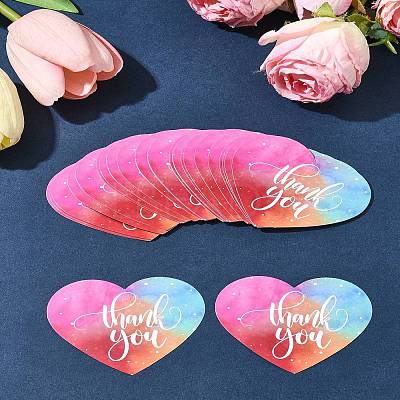 Coated Paper Thank You Greeting Card DIY-FS0007-76B-1