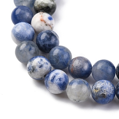 Natural Sodalite Round Bead Strands G-E334-8mm-08-1