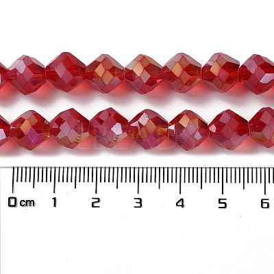 Electroplate Transparent Glass Beads Strands EGLA-I019-AB01-1