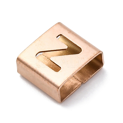 Ion Plating(IP) 304 Stainless Steel Square Slide Charms STAS-L132-18Z-RG-1