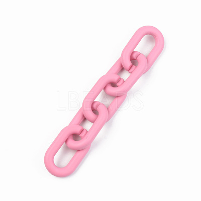 Opaque Spray Painted Acrylic Linking Rings OACR-T024-02-I07-1