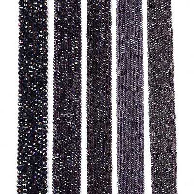 Electroplate Glass Beads Strands X-EGLA-A044-T6mm-B15-1