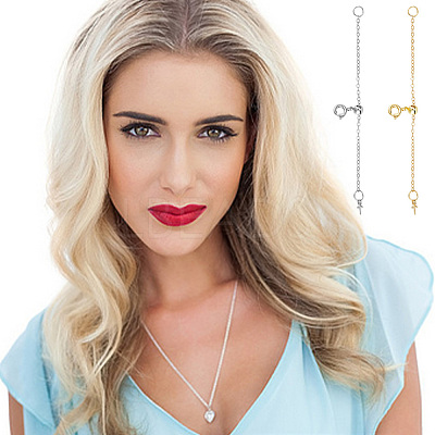 6Pcs 6 Style Brass Cable Chain Necklace Making FIND-AB00047-1