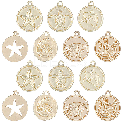 28Pcs 7 Styles Alloy Pendants FIND-SC0021-99-1