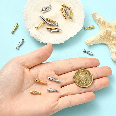 20Pcs 4 Styles 304 Stainless Steel Beads STAS-YW0003-34-1