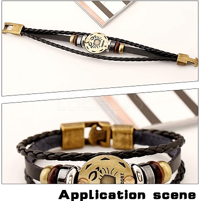 Tibetan Style Snap Lock Clasps LS-MLF11313Y-NF-1