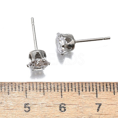Cubic Zirconia Ear Studs STAS-E051-3D-1