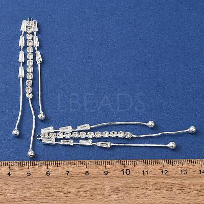 Brass Micro Pave Clear Cubic Zirconia Big Pendants CU-CBAEC99-01S-1