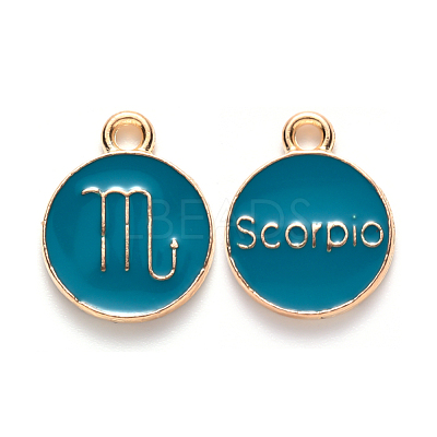 Alloy Enamel Pendants X-ENAM-S124-01B-05L-1