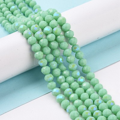 Electroplate Glass Beads Strands EGLA-A034-P4mm-B22-1