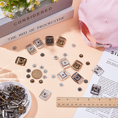 40Pcs 4 Colors Stainless Steel Snap Buttons FIND-WR0012-64-1